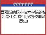 西双版纳职业技术学院的校训是什么,有何历史(校训及历史)