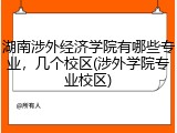 湖南涉外经济学院有哪些专业，几个校区(涉外学院专业校区)