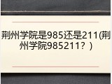 荆州学院是985还是211(荆州学院985211？)