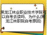 黑龙江林业职业技术学院可以自考去读吗，为什么(黑龙江林职院自考原因)