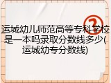 运城幼儿师范高等专科学校是一本吗录取分数线多少(运城幼专分数线)