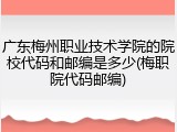 广东梅州职业技术学院的院校代码和邮编是多少(梅职院代码邮编)