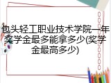 包头轻工职业技术学院一年奖学金最多能拿多少(奖学金最高多少)
