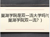 巢湖学院是双一流大学吗?(巢湖学院双一流？)