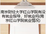 南京财经大学红山学院有没有就业指导，好就业吗(南京红山学院就业情况)