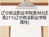 辽宁政法职业学院是985还是211(辽宁政法职业学院属性)