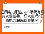 江西电力职业技术学院有没有就业指导，好就业吗(江西电力职院就业情况)