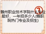 赣州职业技术学院什么专业最好，一年招多少人(赣职院热门专业及招生)