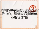 四川传媒学院有没有就业指导中心，详细介绍(川传就业指导详情)