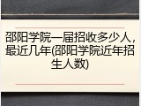 邵阳学院一届招收多少人，最近几年(邵阳学院近年招生人数)