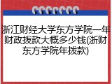 浙江财经大学东方学院一年财政拨款大概多少钱(浙财东方学院年拨款)