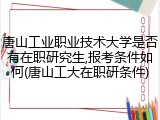 唐山工业职业技术大学是否有在职研究生,报考条件如何(唐山工大在职研条件)