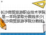 长沙商贸旅游职业技术学院是一本吗录取分数线多少(长沙商贸旅游学院分数线)