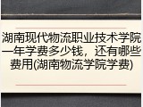 湖南现代物流职业技术学院一年学费多少钱，还有哪些费用(湖南物流学院学费)