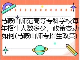 马鞍山师范高等专科学校每年招生人数多少，政策变动如何(马鞍山师专招生政策)