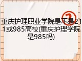 重庆护理职业学院是不是211或985高校(重庆护理学院是985吗)