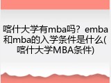 喀什大学有mba吗？emba和mba的入学条件是什么(喀什大学MBA条件)