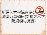 新疆艺术学院有多少学生，师资力量如何(新疆艺术学院规模与师资)