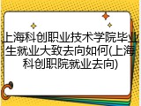 上海科创职业技术学院毕业生就业大致去向如何(上海科创职院就业去向)