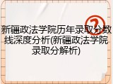 新疆政法学院历年录取分数线深度分析(新疆政法学院录取分解析)