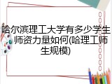 哈尔滨理工大学有多少学生，师资力量如何(哈理工师生规模)