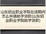 山东铝业职业学院在读期间怎么申请助学贷款(山东铝业职业学院助学贷款)