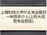 上海科技大学什么专业最好，一年招多少人(上科大优势专业招生)