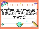 海南软件职业技术学院到毕业要花多少学费(海南软件学院学费)