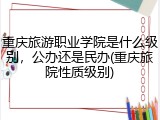 重庆旅游职业学院是什么级别，公办还是民办(重庆旅院性质级别)