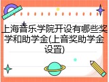 上海音乐学院开设有哪些奖学和助学金(上音奖助学金设置)