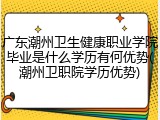 广东潮州卫生健康职业学院毕业是什么学历有何优势(潮州卫职院学历优势)