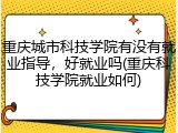 重庆城市科技学院有没有就业指导，好就业吗(重庆科技学院就业如何)