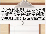 辽宁现代服务职业技术学院有哪些奖学金和助学金呢(辽宁现代服务职院奖助学金)