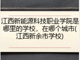 江西新能源科技职业学院是哪里的学校，在哪个城市(江西新余市学校)