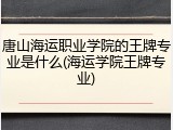 唐山海运职业学院的王牌专业是什么(海运学院王牌专业)