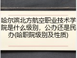 哈尔滨北方航空职业技术学院是什么级别，公办还是民办(哈职院级别及性质)