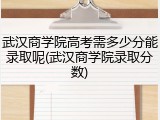 武汉商学院高考需多少分能录取呢(武汉商学院录取分数)