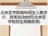 北京农学院每年招生人数多少，政策变动如何(北京农学院招生规模政策)