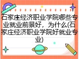石家庄经济职业学院哪些专业就业前景好，为什么(石家庄经济职业学院好就业专业)
