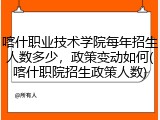 喀什职业技术学院每年招生人数多少，政策变动如何(喀什职院招生政策人数)
