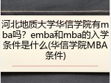 河北地质大学华信学院有mba吗？emba和mba的入学条件是什么(华信学院MBA条件)