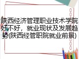 陕西经济管理职业技术学院好不好，就业现状及发展趋势(陕西经管职院就业前景)