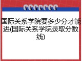 国际关系学院要多少分才能进(国际关系学院录取分数线)
