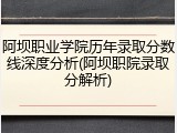 阿坝职业学院历年录取分数线深度分析(阿坝职院录取分解析)