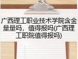 广西理工职业技术学院含金量量吗，值得报吗(广西理工职院值得报吗)