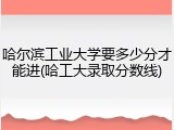 哈尔滨工业大学要多少分才能进(哈工大录取分数线)