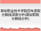 潞安职业技术学院历年录取分数线深度分析(潞安职院分数线分析)