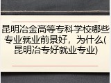 昆明冶金高等专科学校哪些专业就业前景好，为什么(昆明冶专好就业专业)
