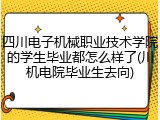 四川电子机械职业技术学院的学生毕业都怎么样了(川机电院毕业生去向)