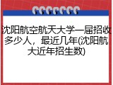 沈阳航空航天大学一届招收多少人，最近几年(沈阳航大近年招生数)